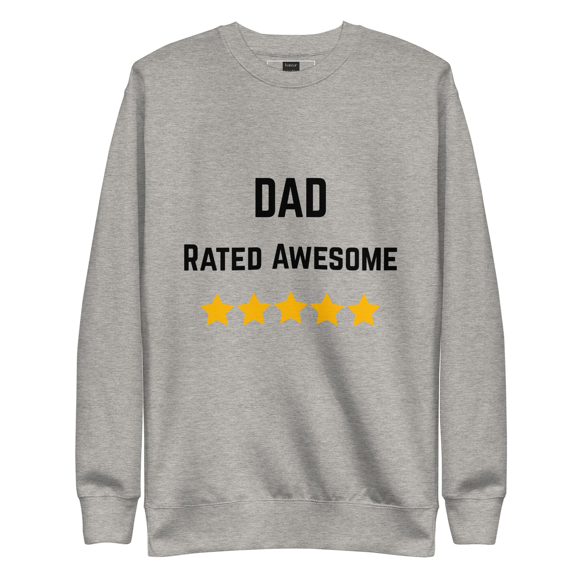 Dad Rated Awesome Grey Sweater