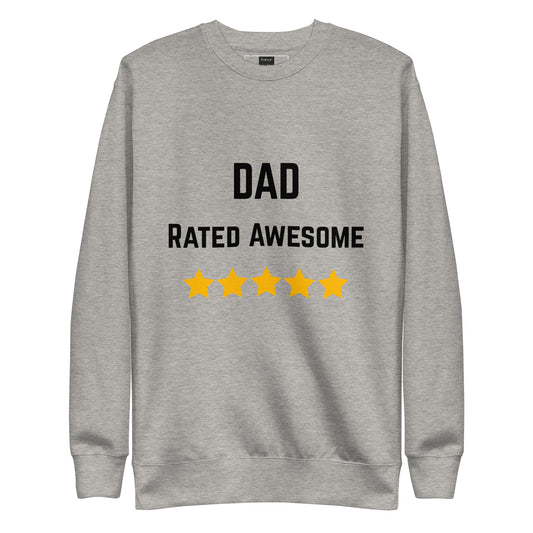 Dad Rated Awesome Grey Sweater