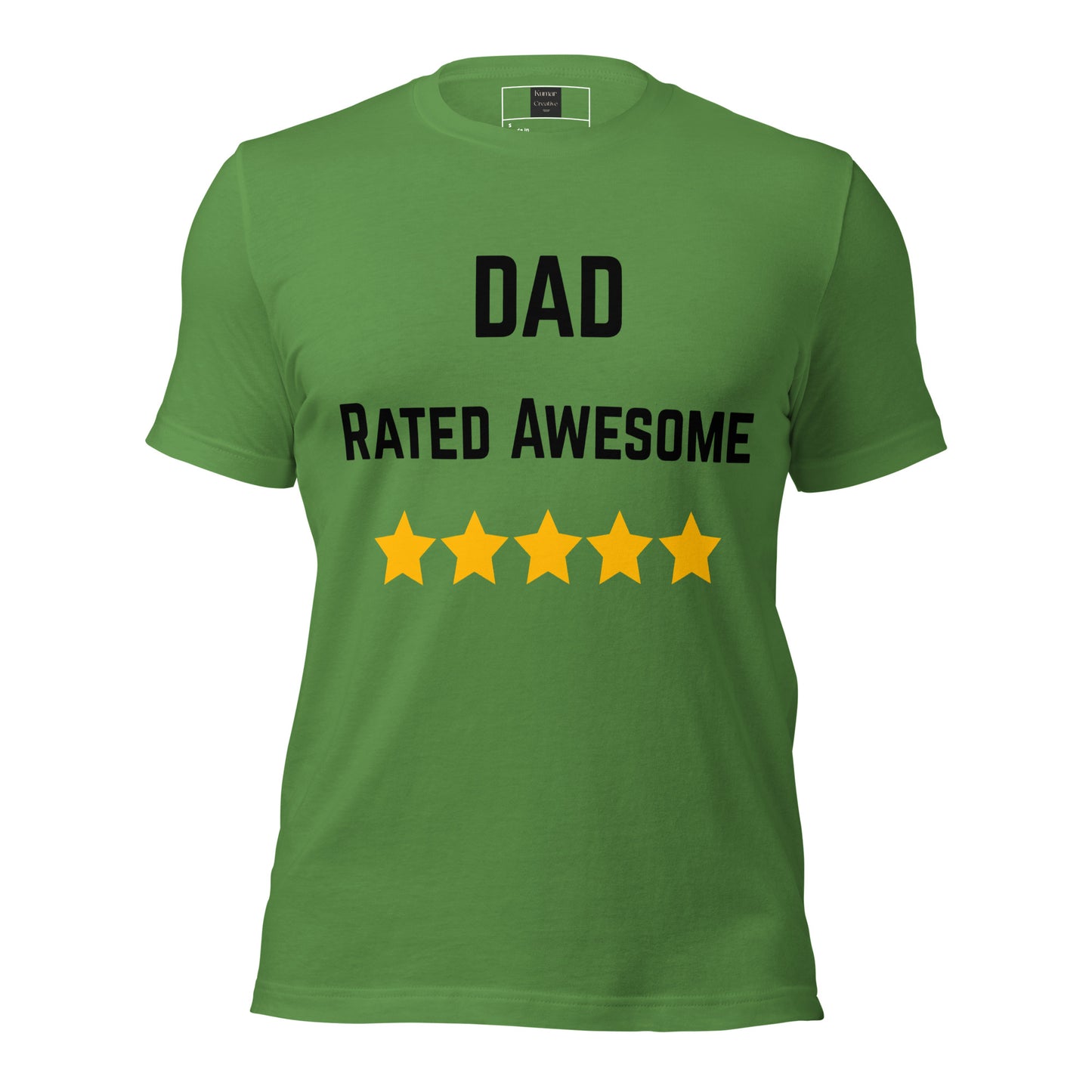 Dad Rated Awesome Green T-Shirt