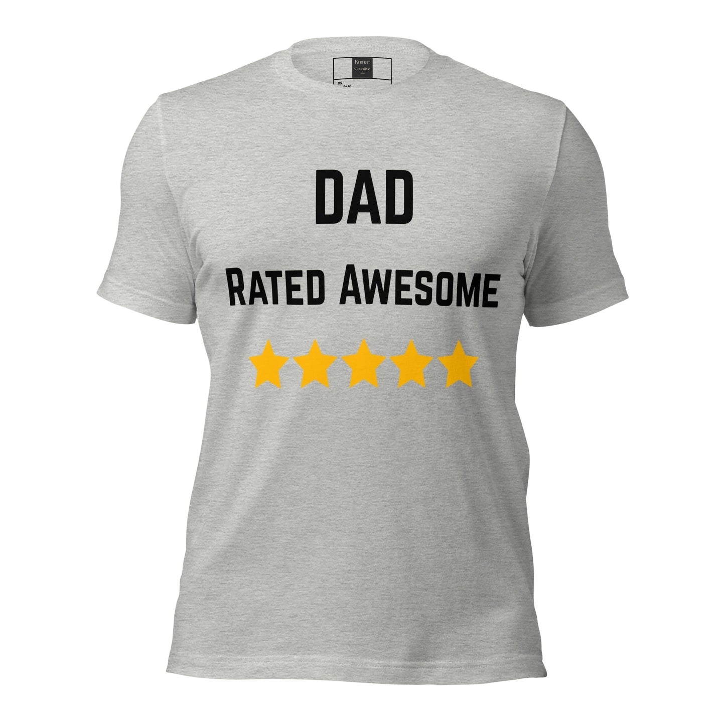 Dad Rated Awesome Grey Tee