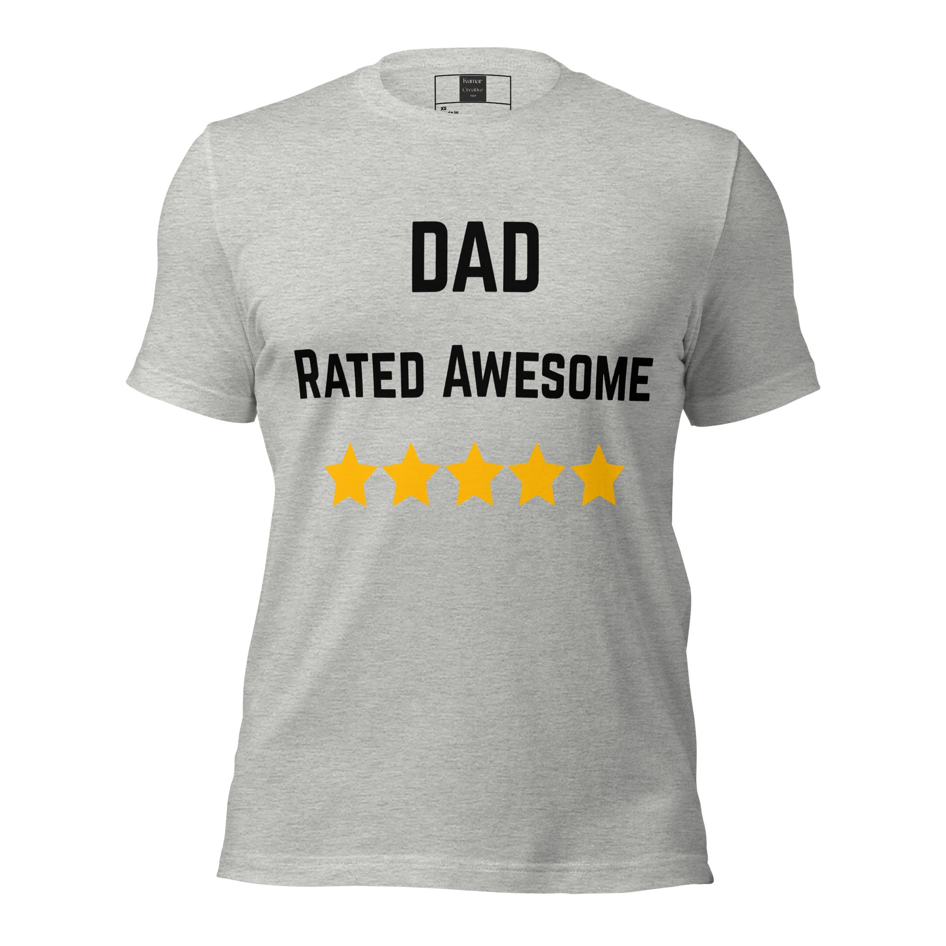 Dad Rated Awesome Grey Tee