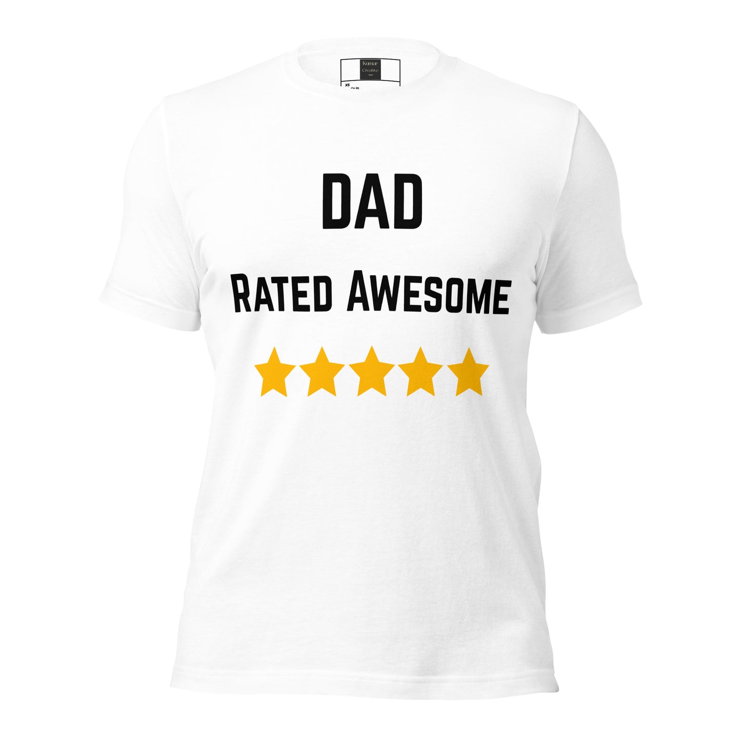 Dad Rated Awesome White T-Shirt