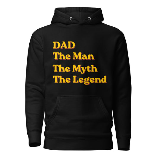 Dad The Man The Myth The Legend Black Hoodie