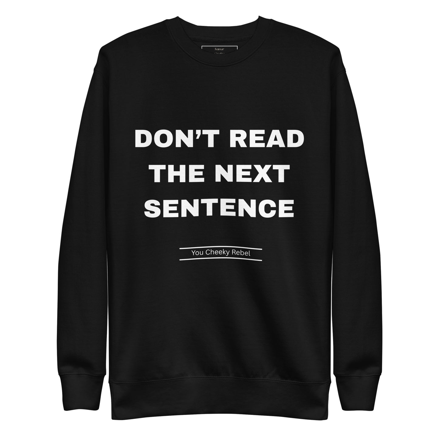 Don't Read The Next Sentence Black Jumper