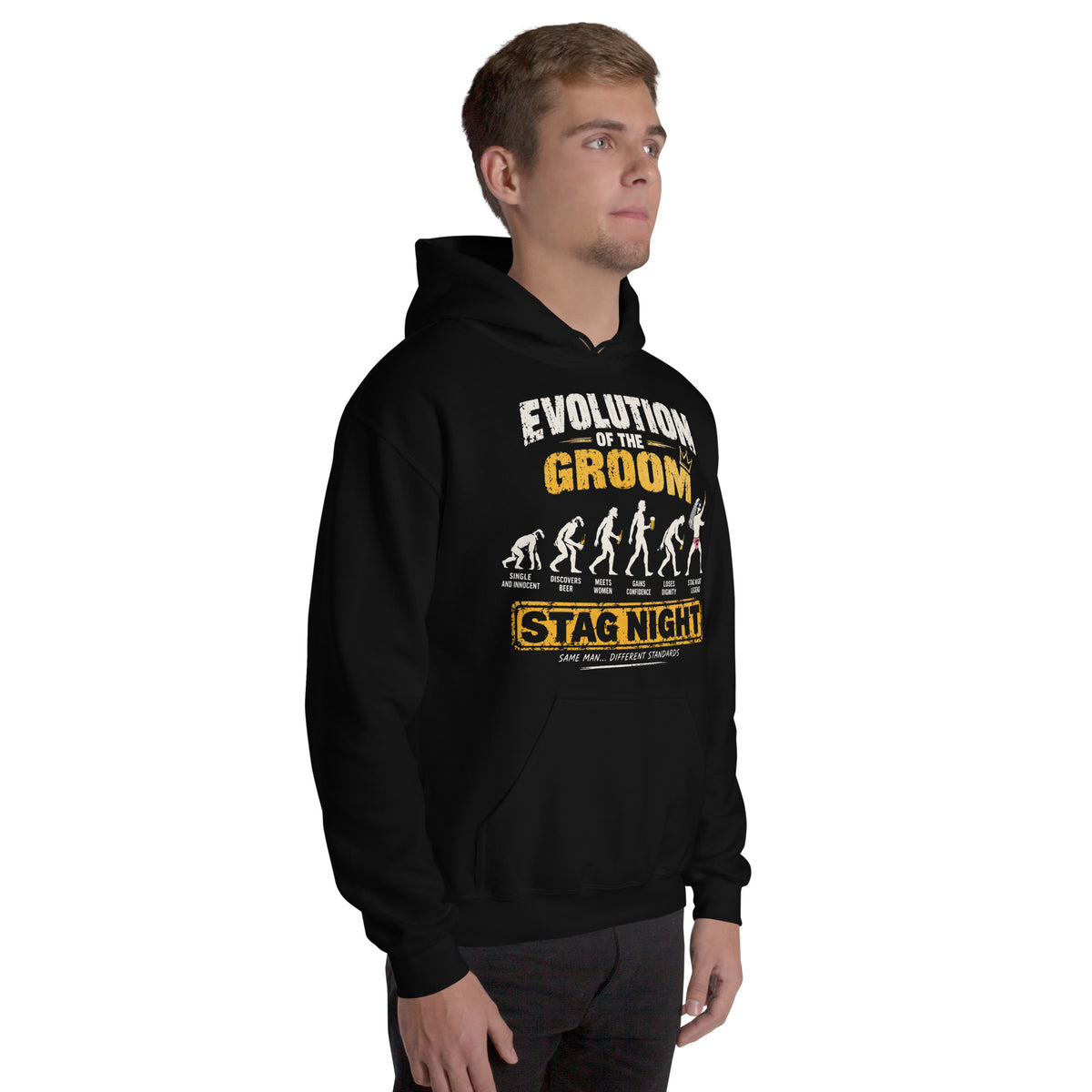 Evolution Of The Groom Stag Night Party Hoodie