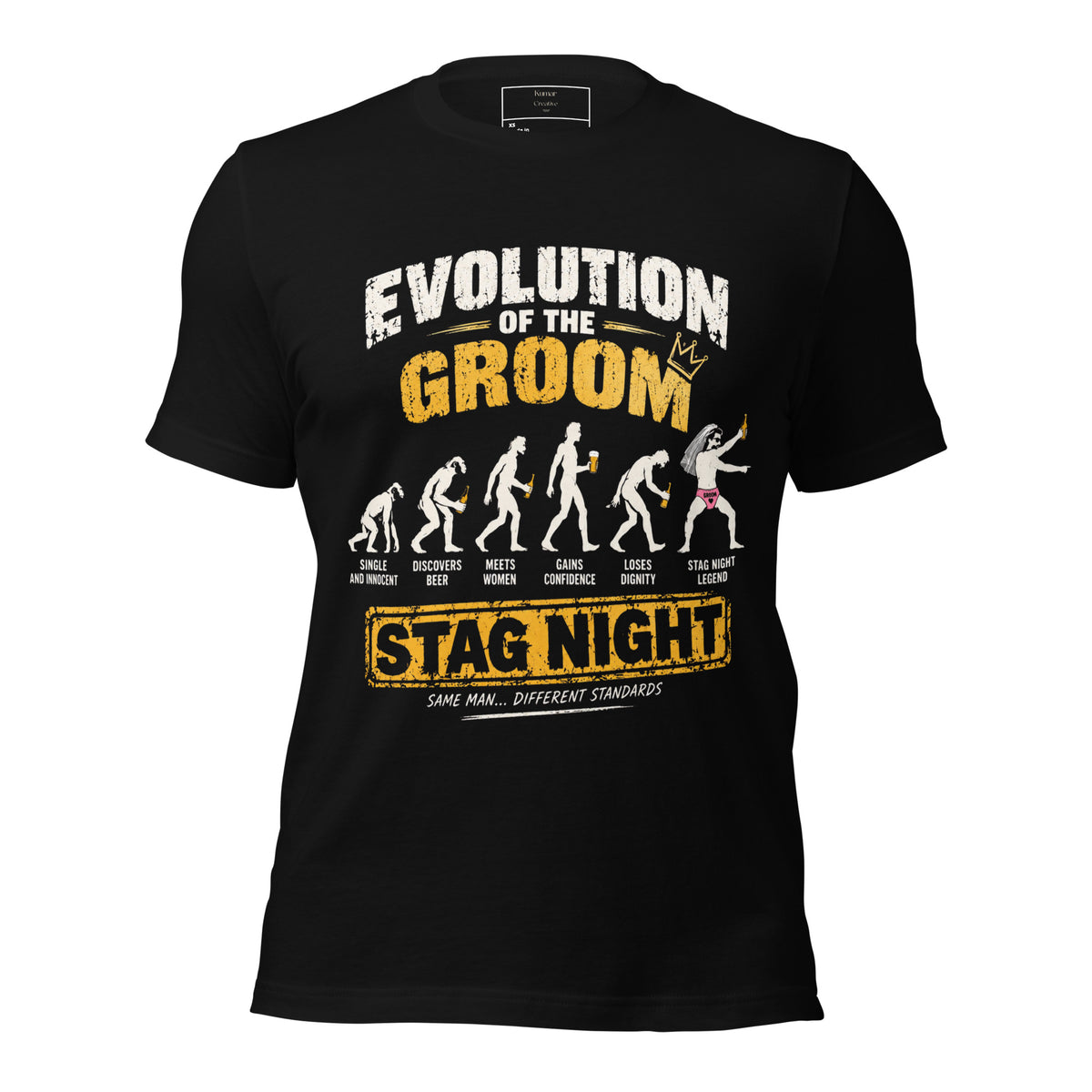Evolution Of The Groom Stag Night T-Shirt