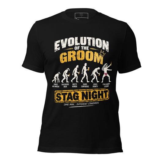 Evolution Of The Groom Stag Night T-Shirt