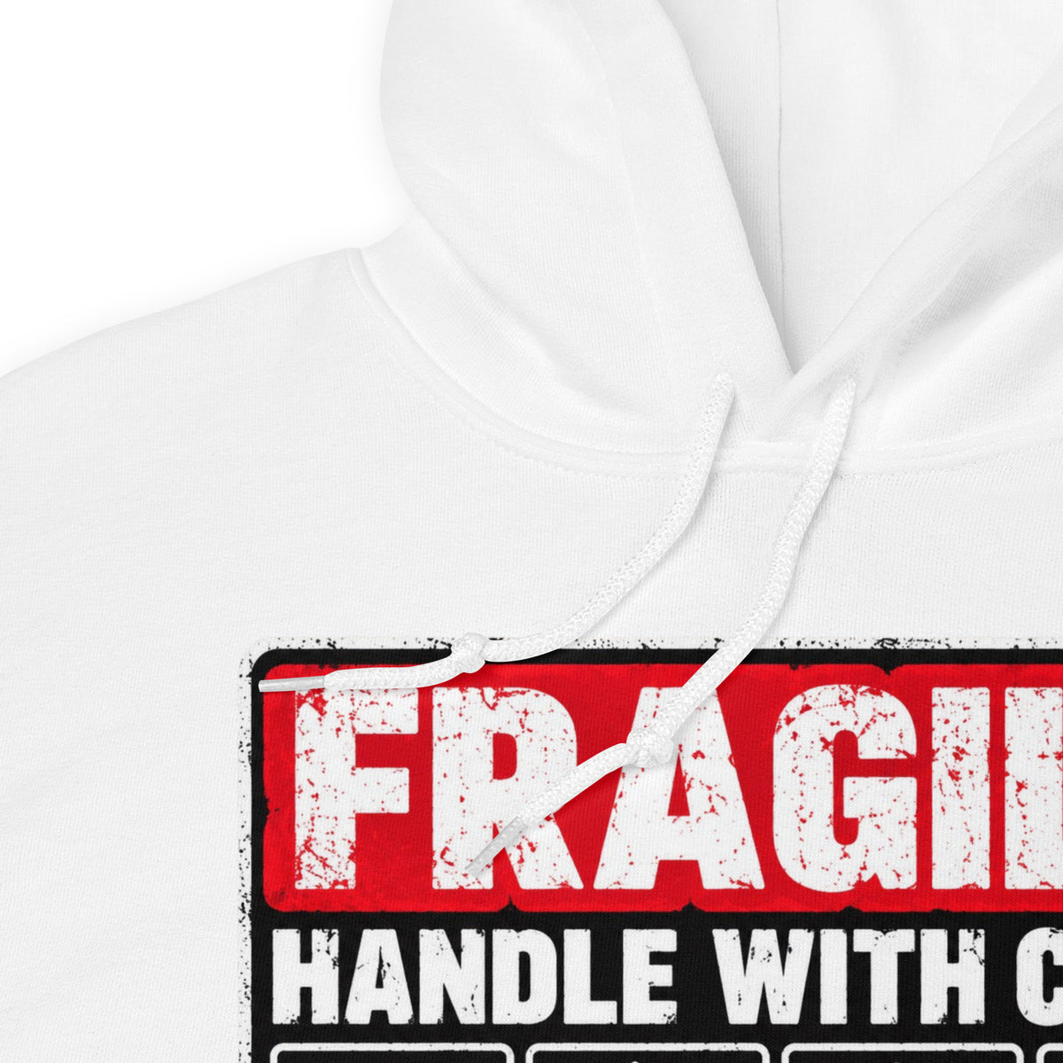 Fragile Handle With Care Stag Night White Party Hoodie