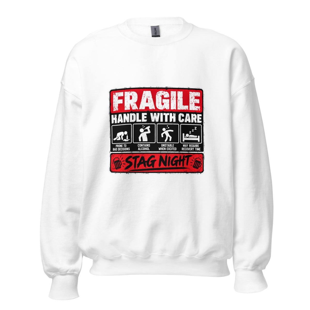 Fragile Handle With Care Stag Night Jumper