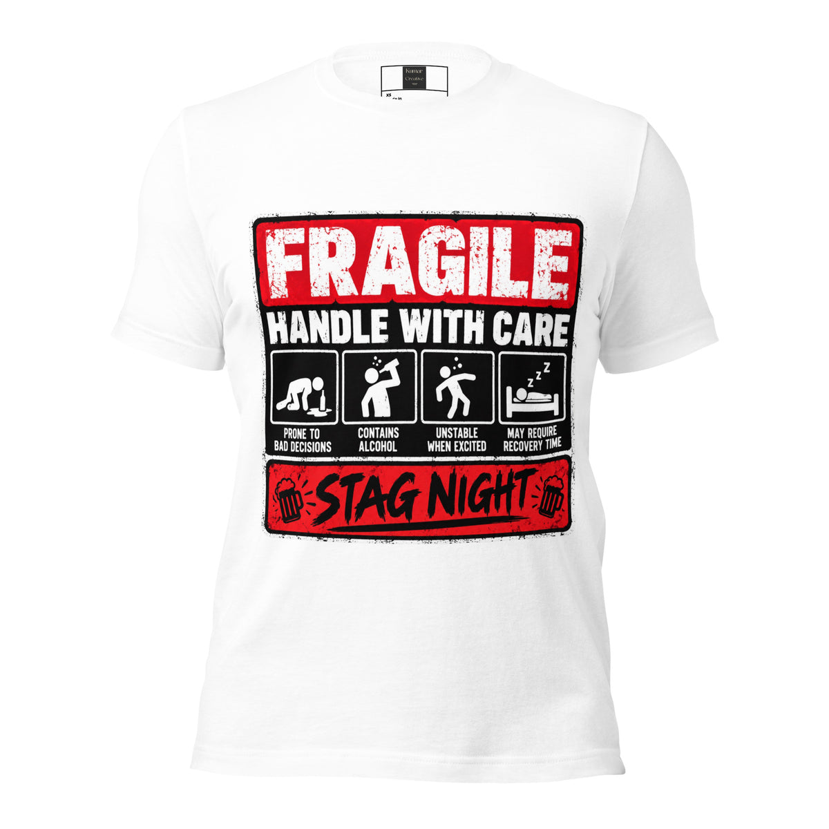 Fragile Handle With Care Stag Night T-Shirt