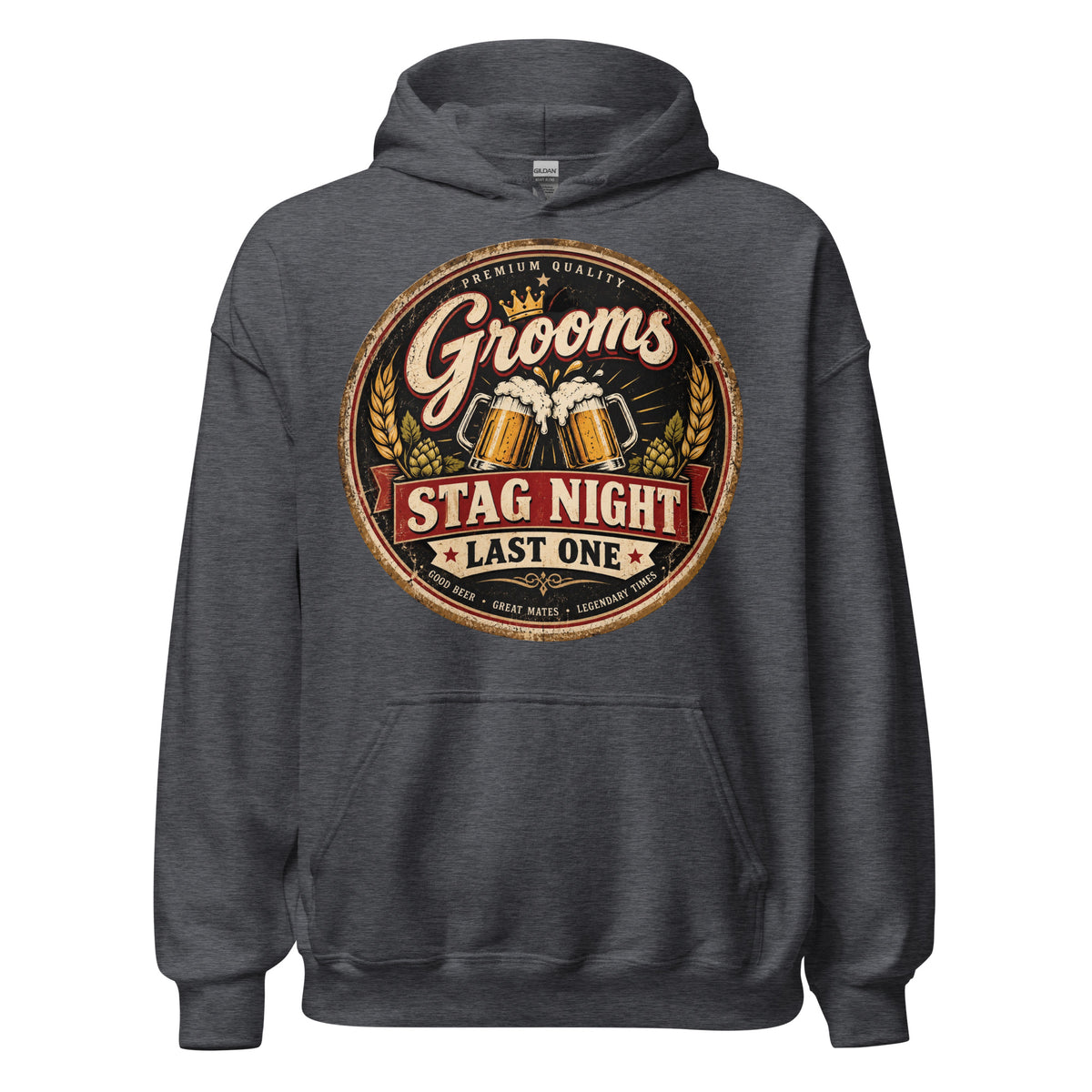 Grooms Last One Stag Night Grey Hoodie