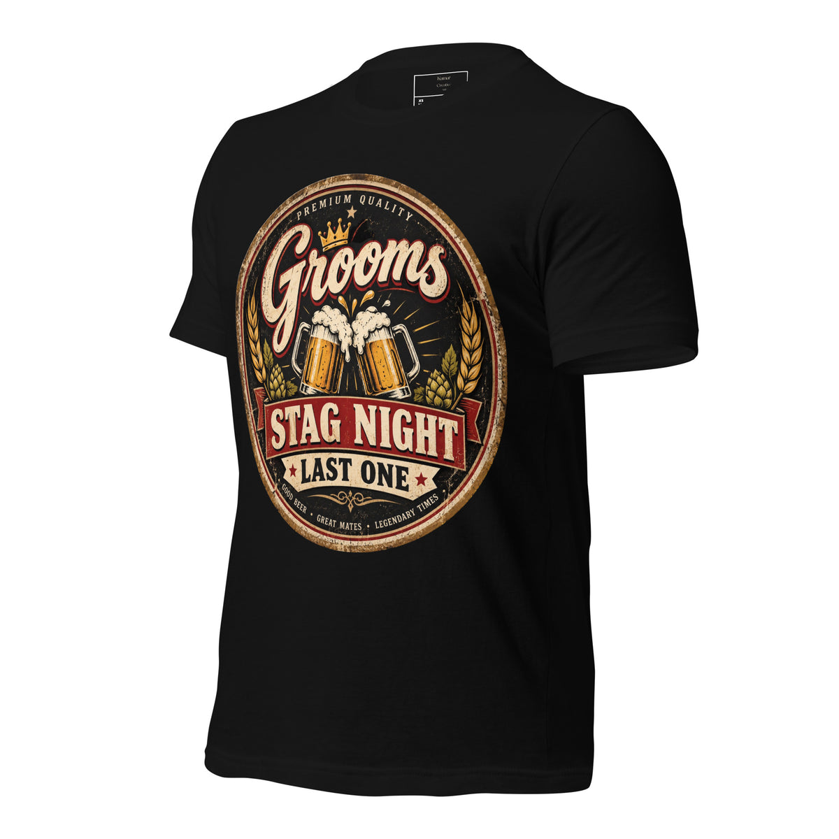 Grooms Last One Stag Night Black T-Shirt