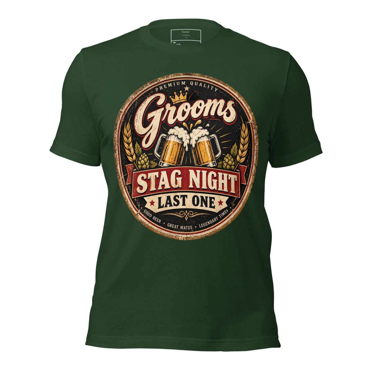 Grooms Last One Stag Night Green T-Shirt