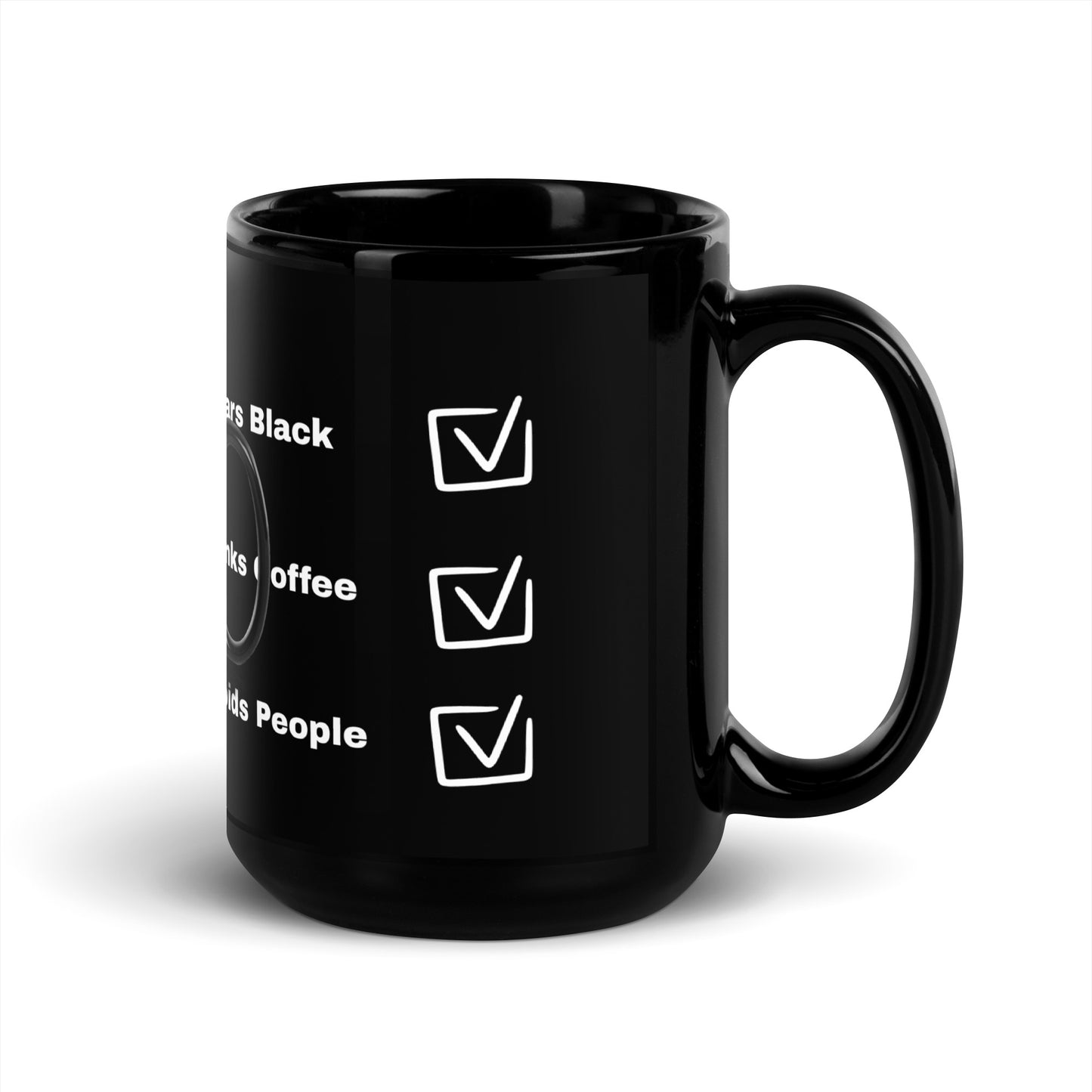 Handle Of Drinks Black Mug