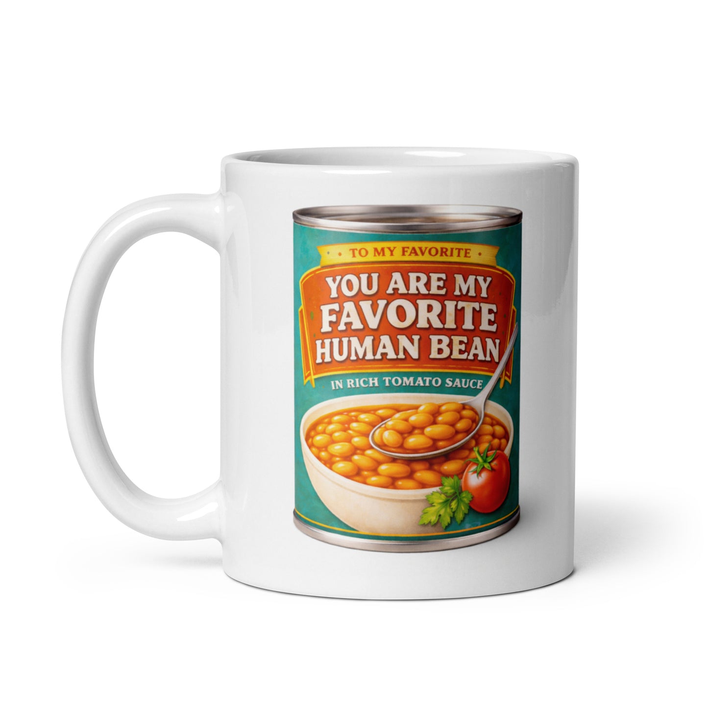 Handle of You Are My Favourite Human Bean Mug