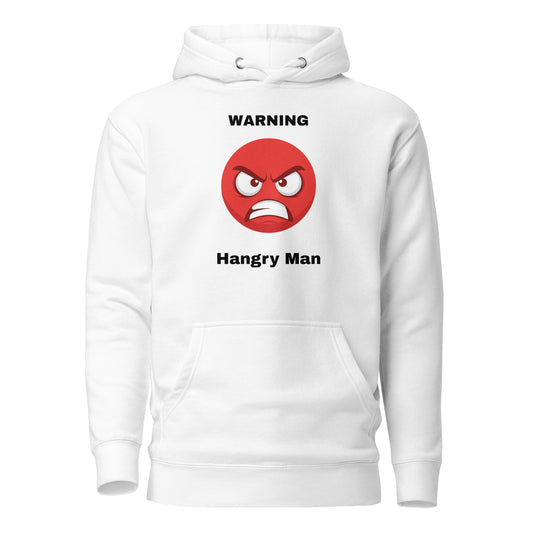 Hangry Man White Hoodie