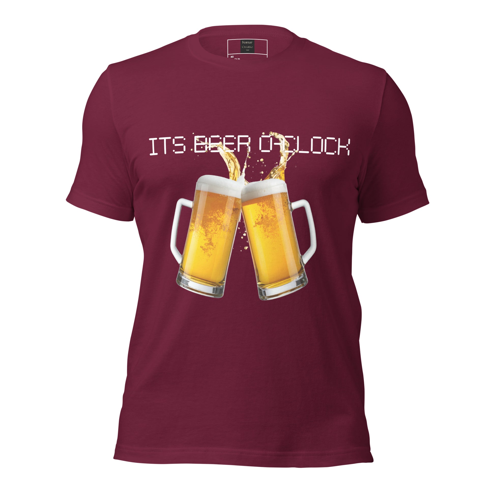 It's Beer O'Clock Maroon Tee
