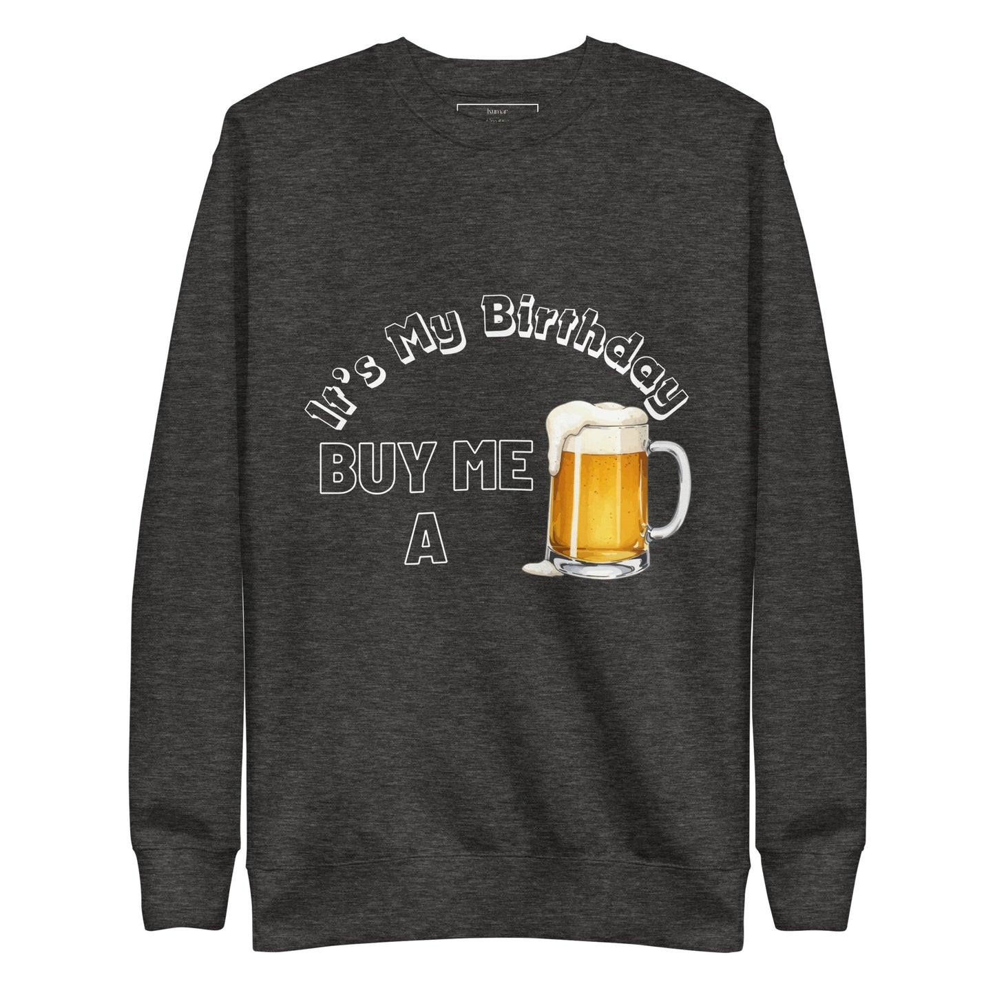 It's My Birthday Sweat Top (Charcoal)