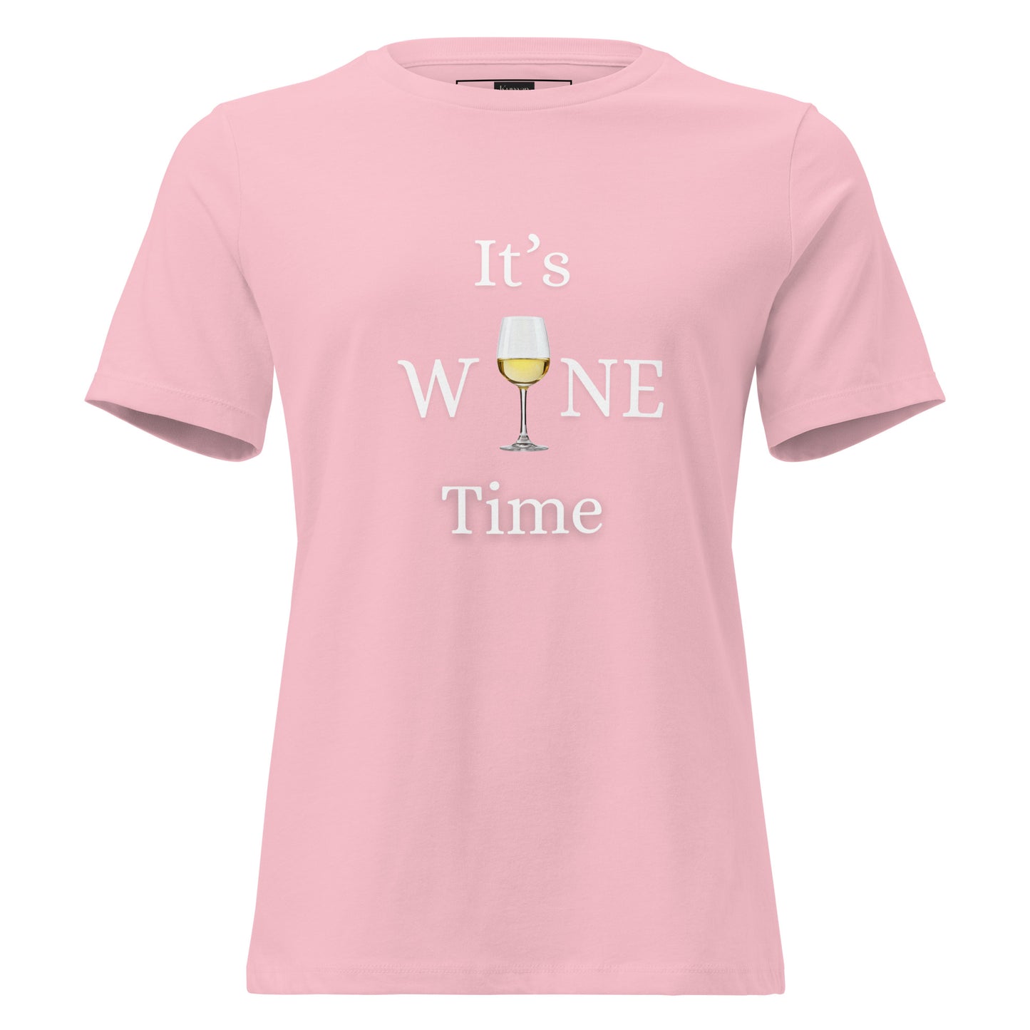 Ladies It's Wine Time Tee (Light Pink)