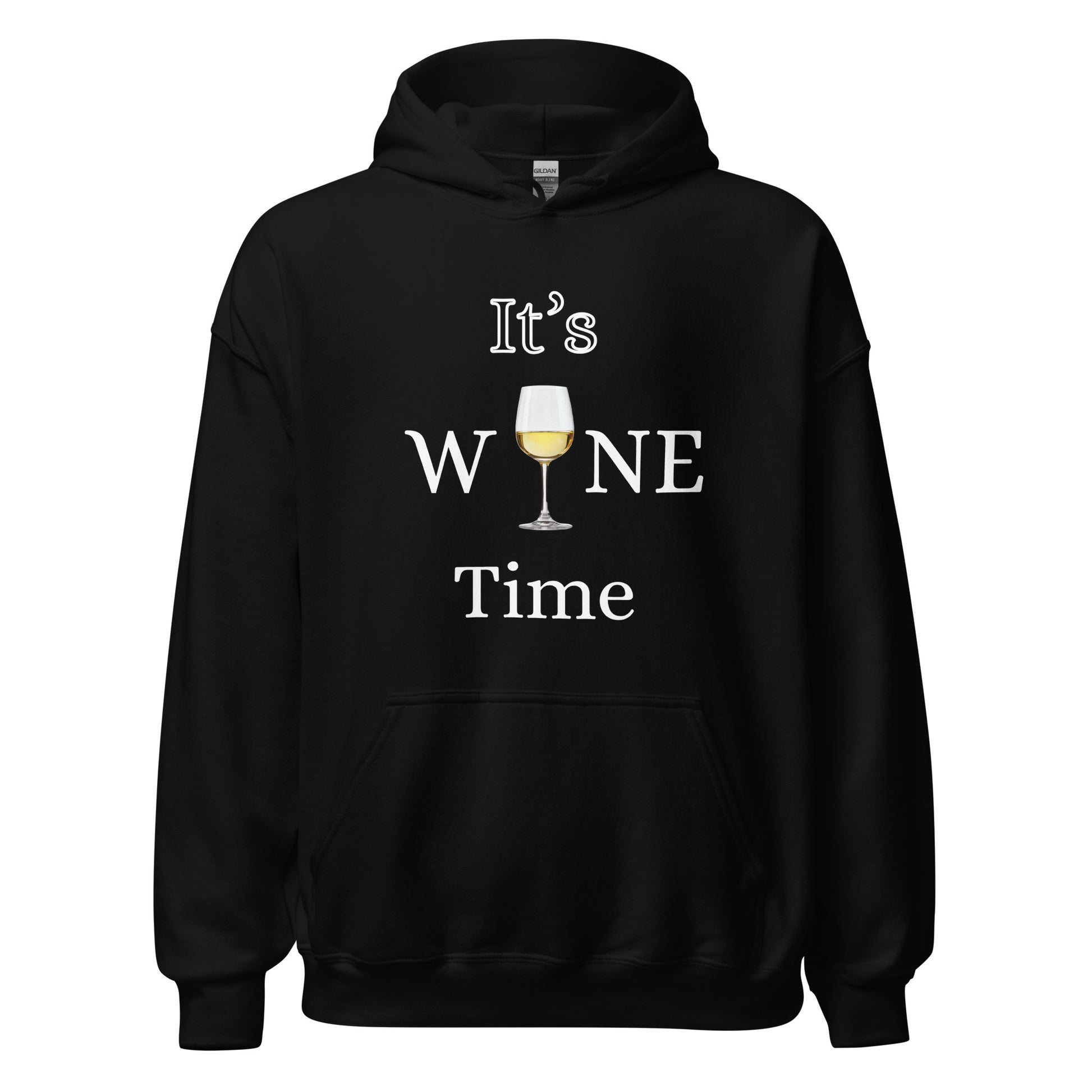 It's Wine Time Women's Black Hoodie