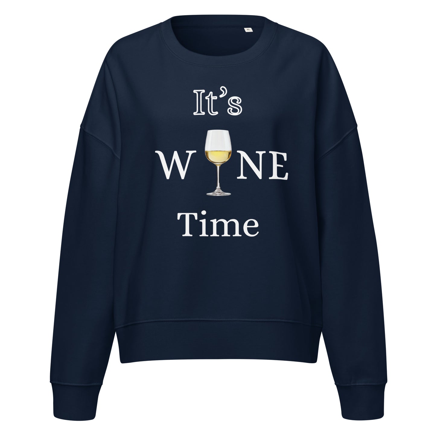It's Wine Time Women's Navy Sweatshirt