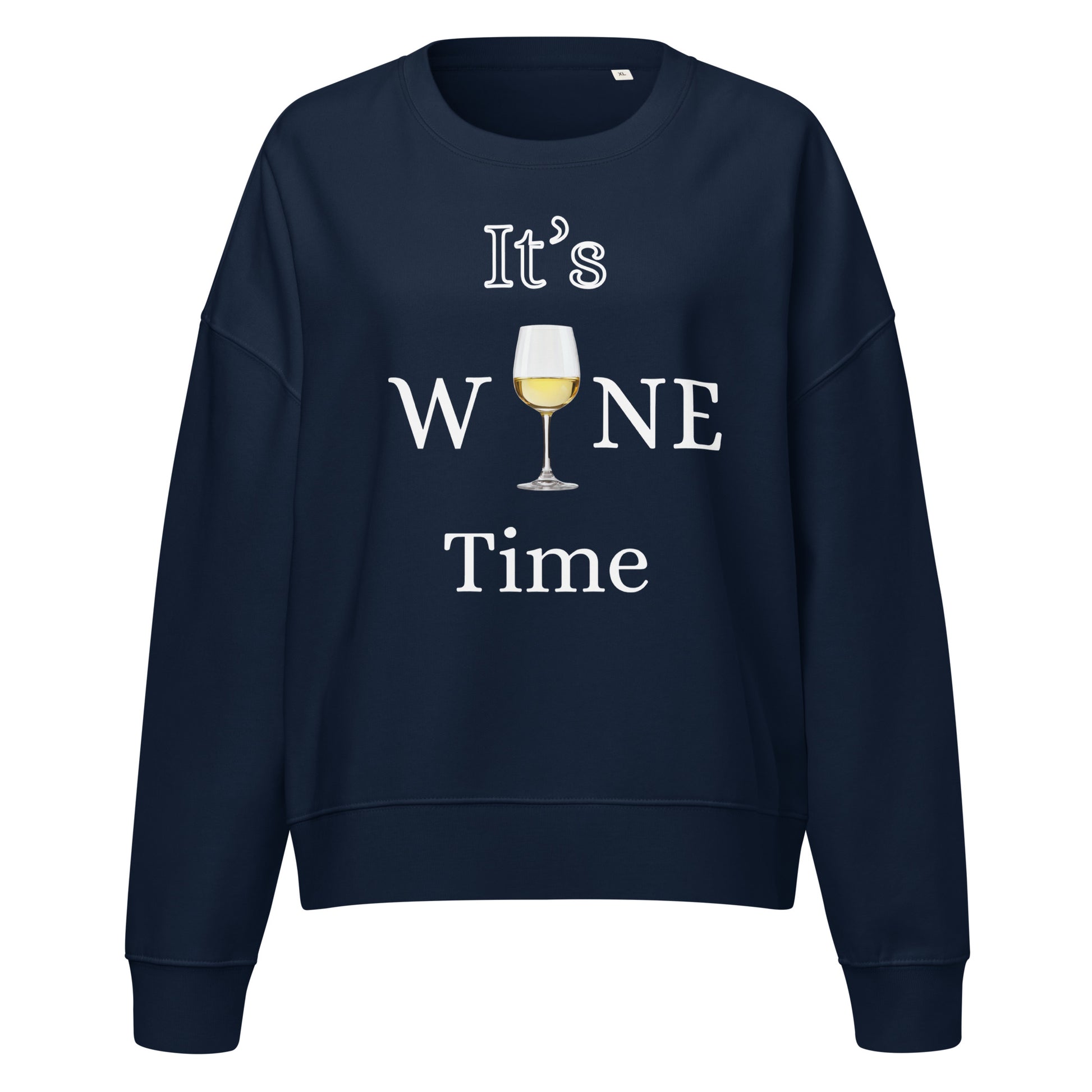 It's Wine Time Women's Navy Sweatshirt