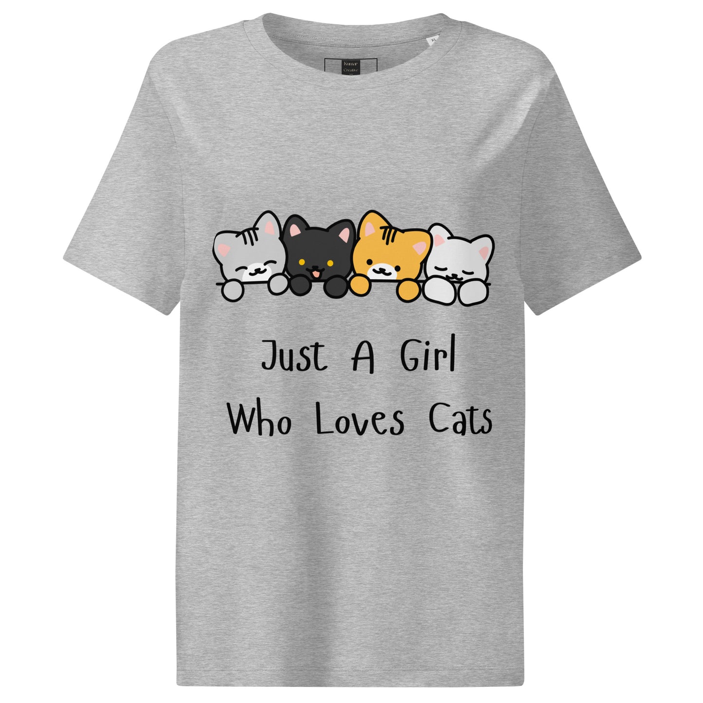 Just A Girl Who Loves Cats Grey T-Shirt