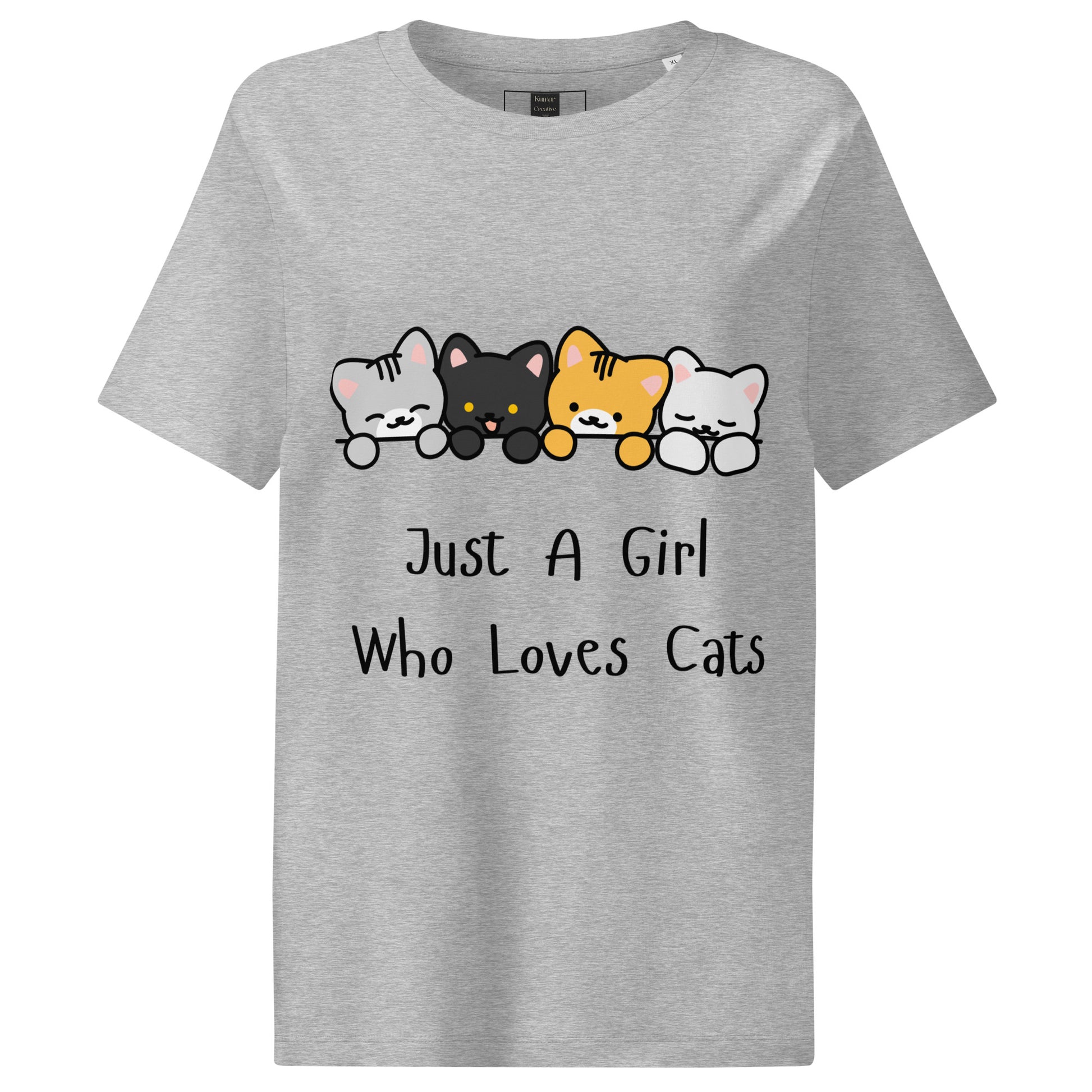 Just A Girl Who Loves Cats Grey T-Shirt