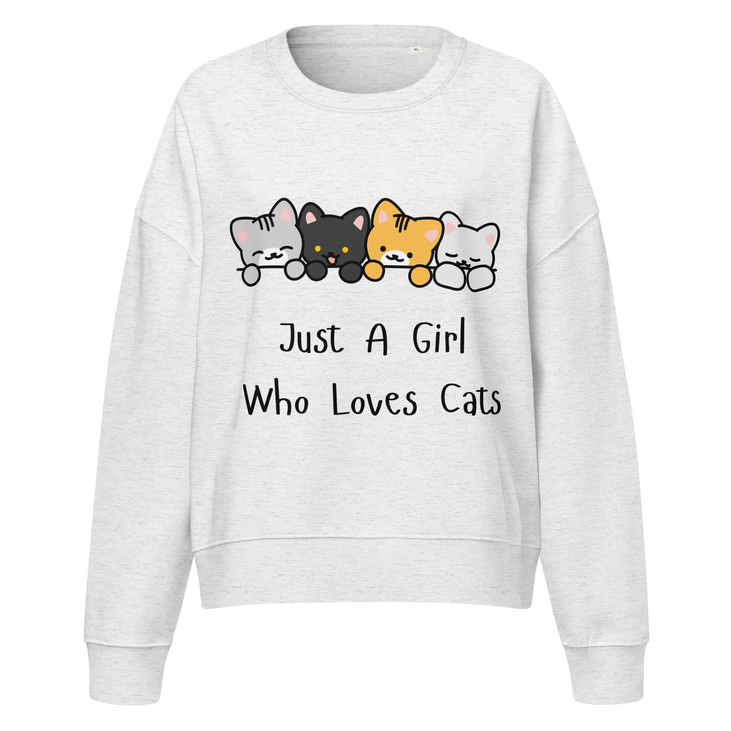 Just A Girl Who Loves Cats Grey Sweatshirt