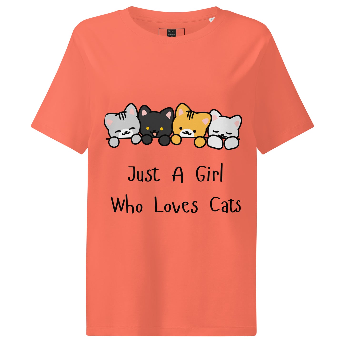 Just A Girl Who Loves Cats Orange Tee