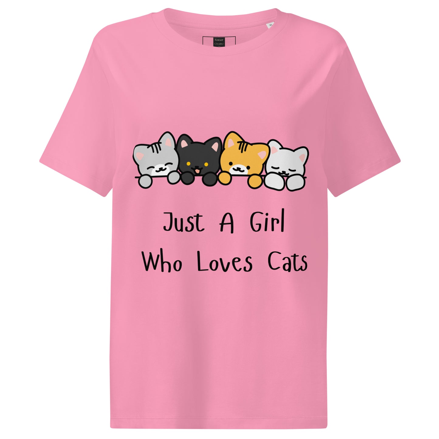 Just A Girl Who Loves Cats Pink T-Shirt
