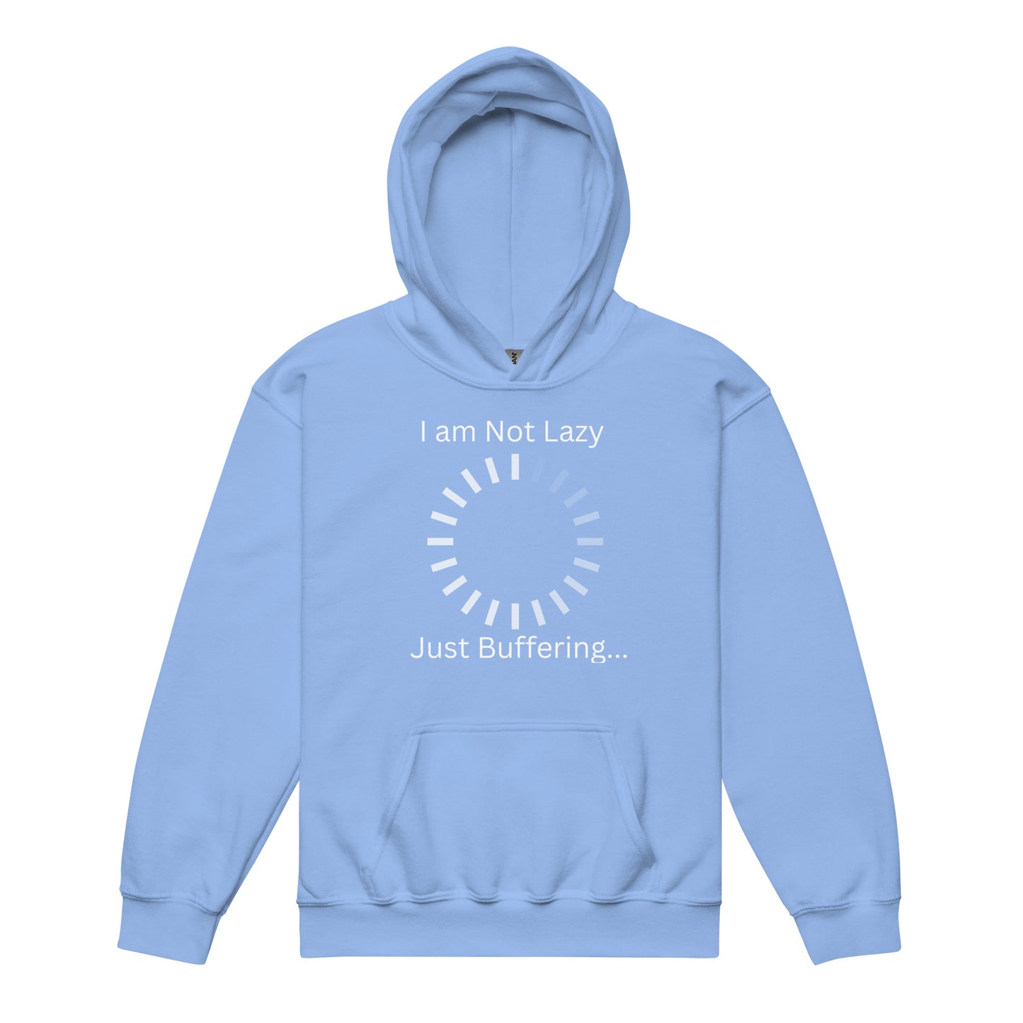 Kids Lilac I Am Not Lazy Just Buffering Hoodie