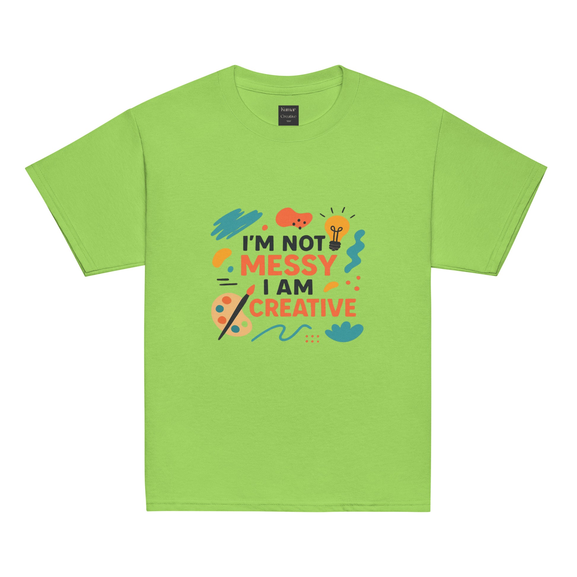 Junior I AM Not Messy I Am Creative Green Tee