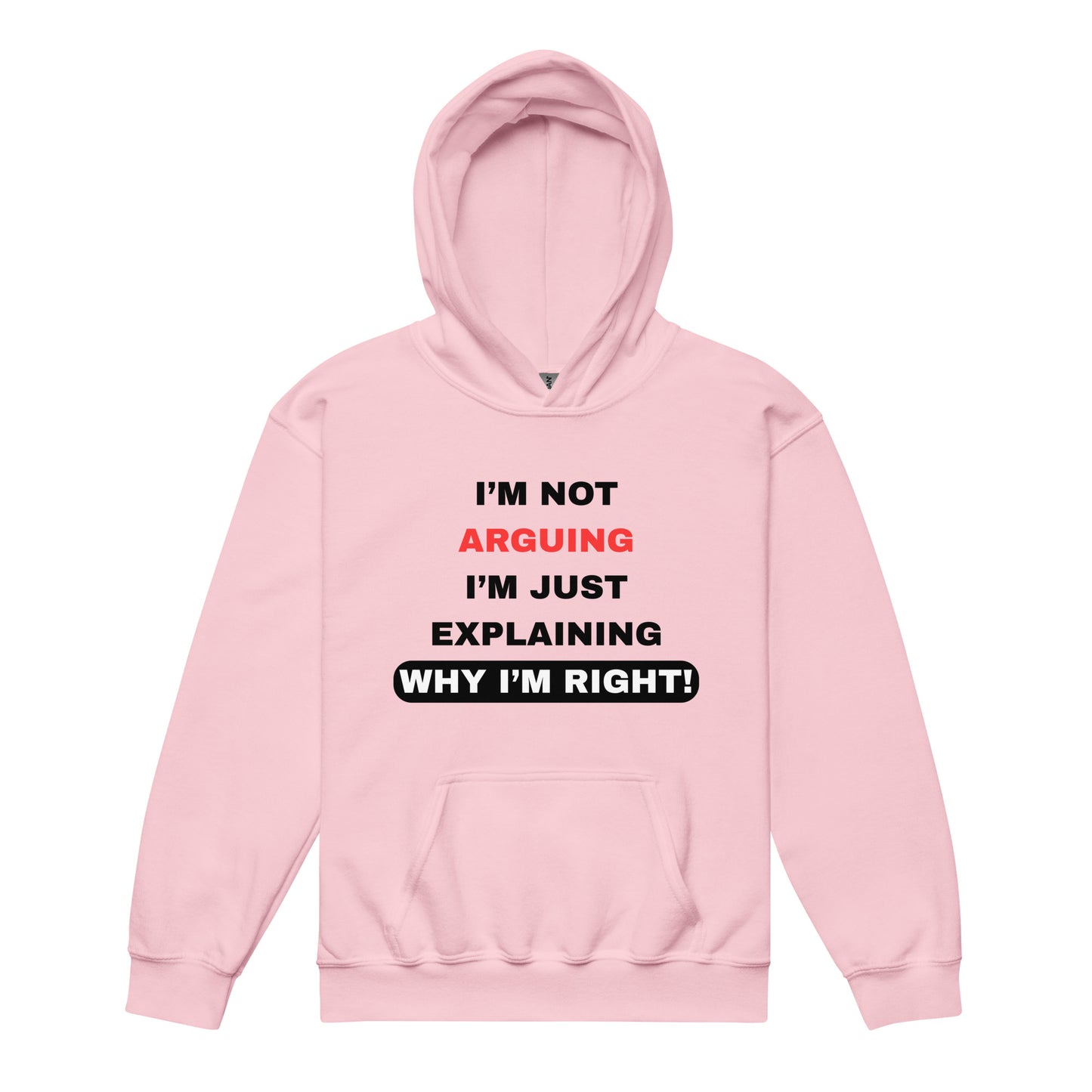 I'm Not Arguing I'm Just Explaining Pink Kids Hoodie