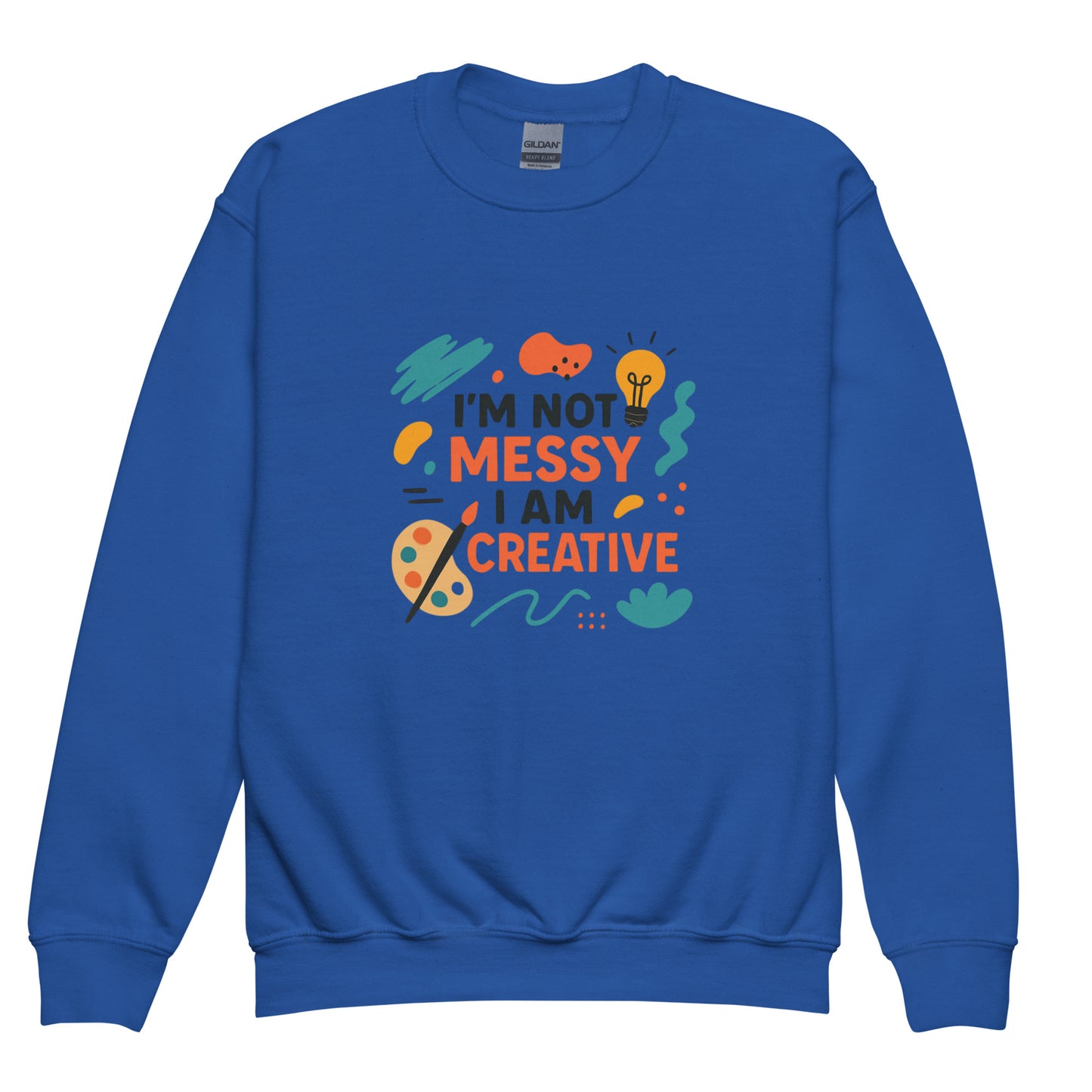 Kids Blue I'm Not Messy Sweatshirt