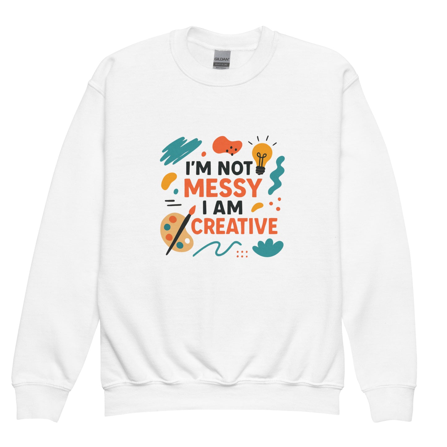 Kids I'm Not Messy White Sweater