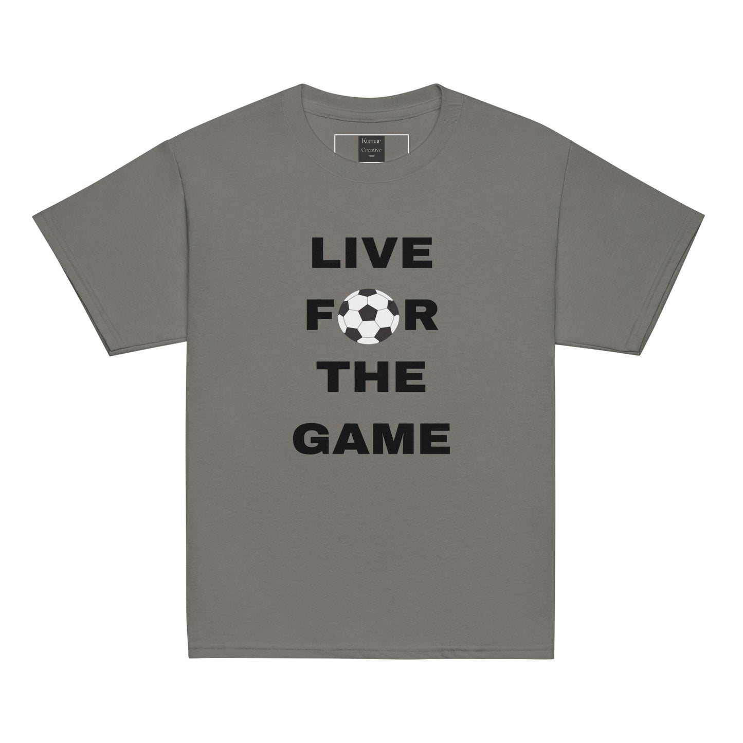 Kids Live For The Game T-Shirt (Charcoal)