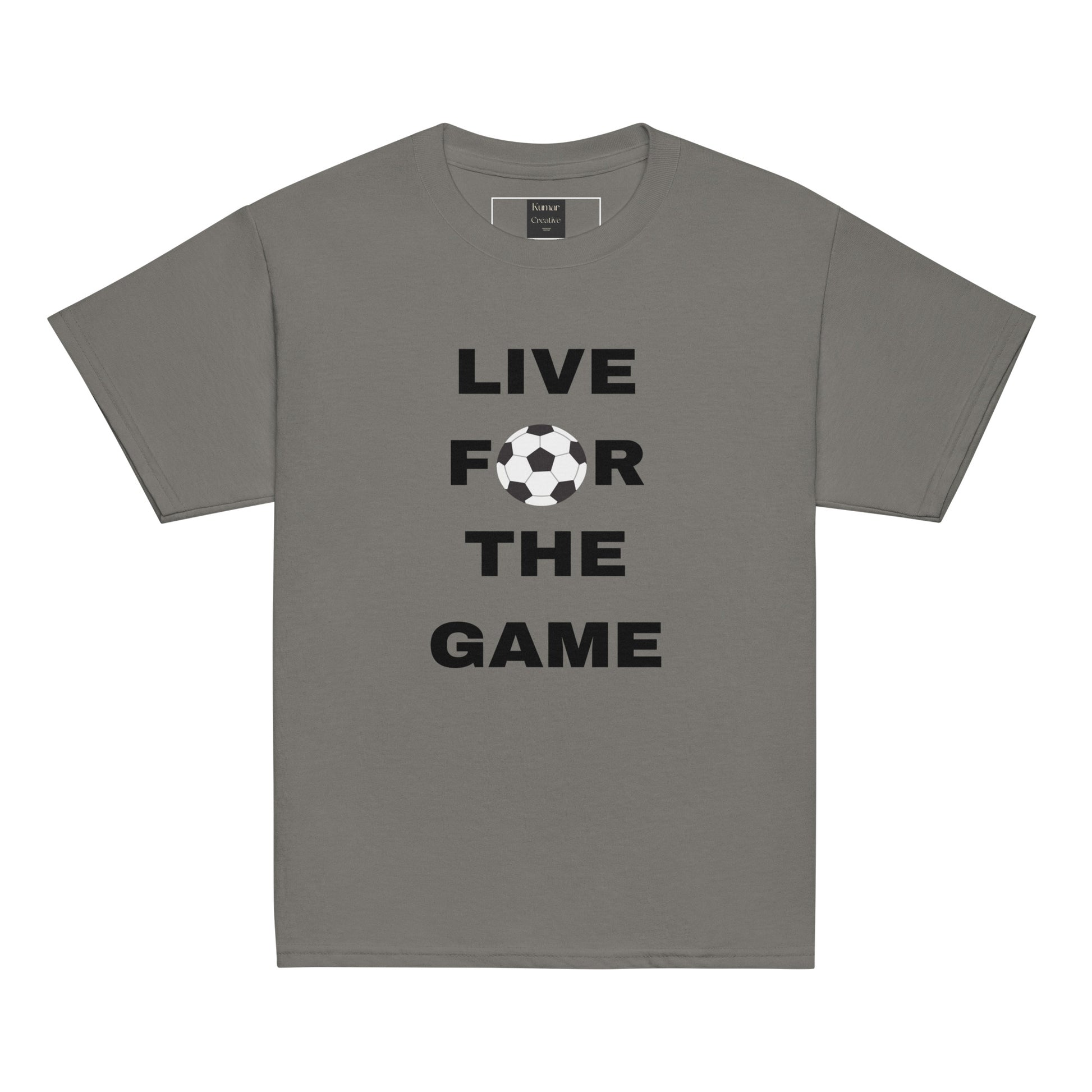 Kids Live For The Game T-Shirt (Charcoal)