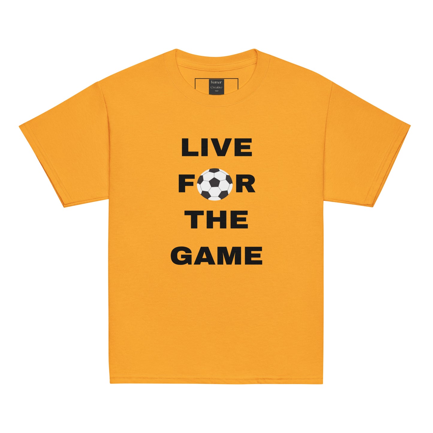 Kids Live For The Game Yellow T-Shirt