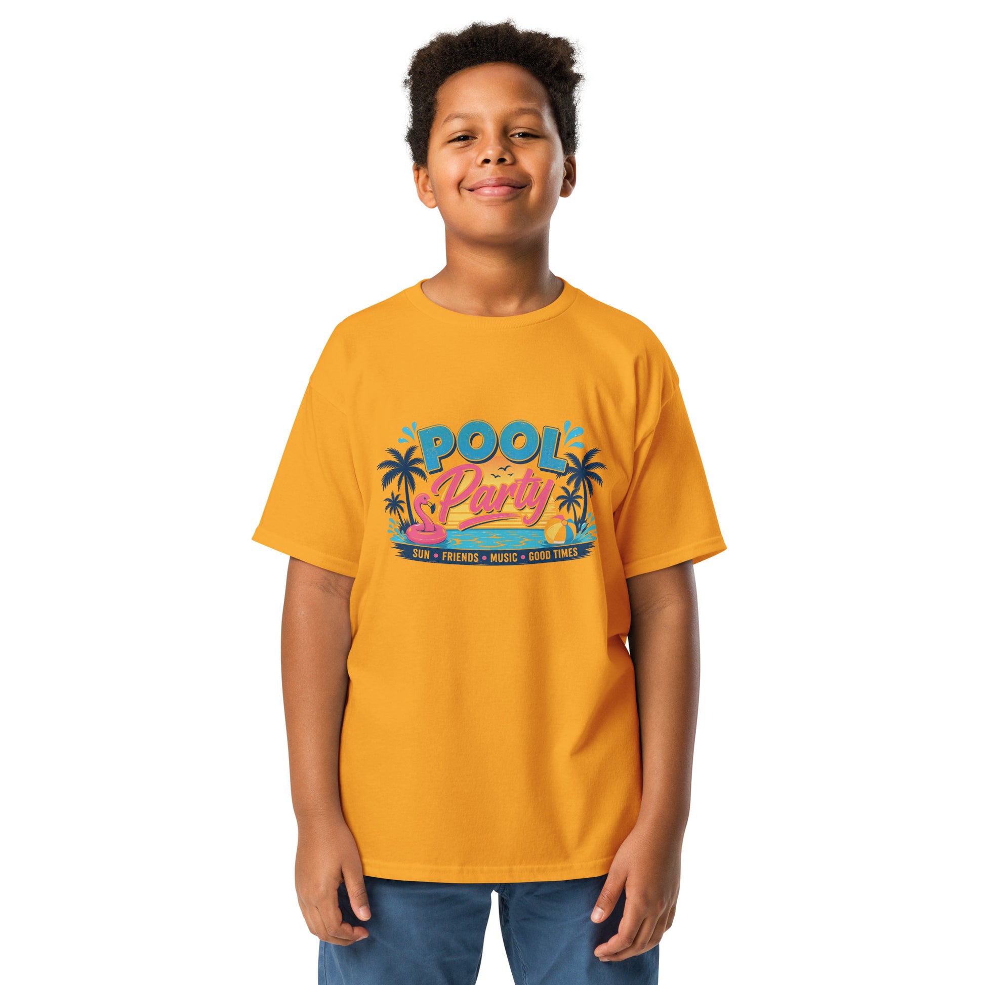 Kids Yellow Pool Party T-Shirt
