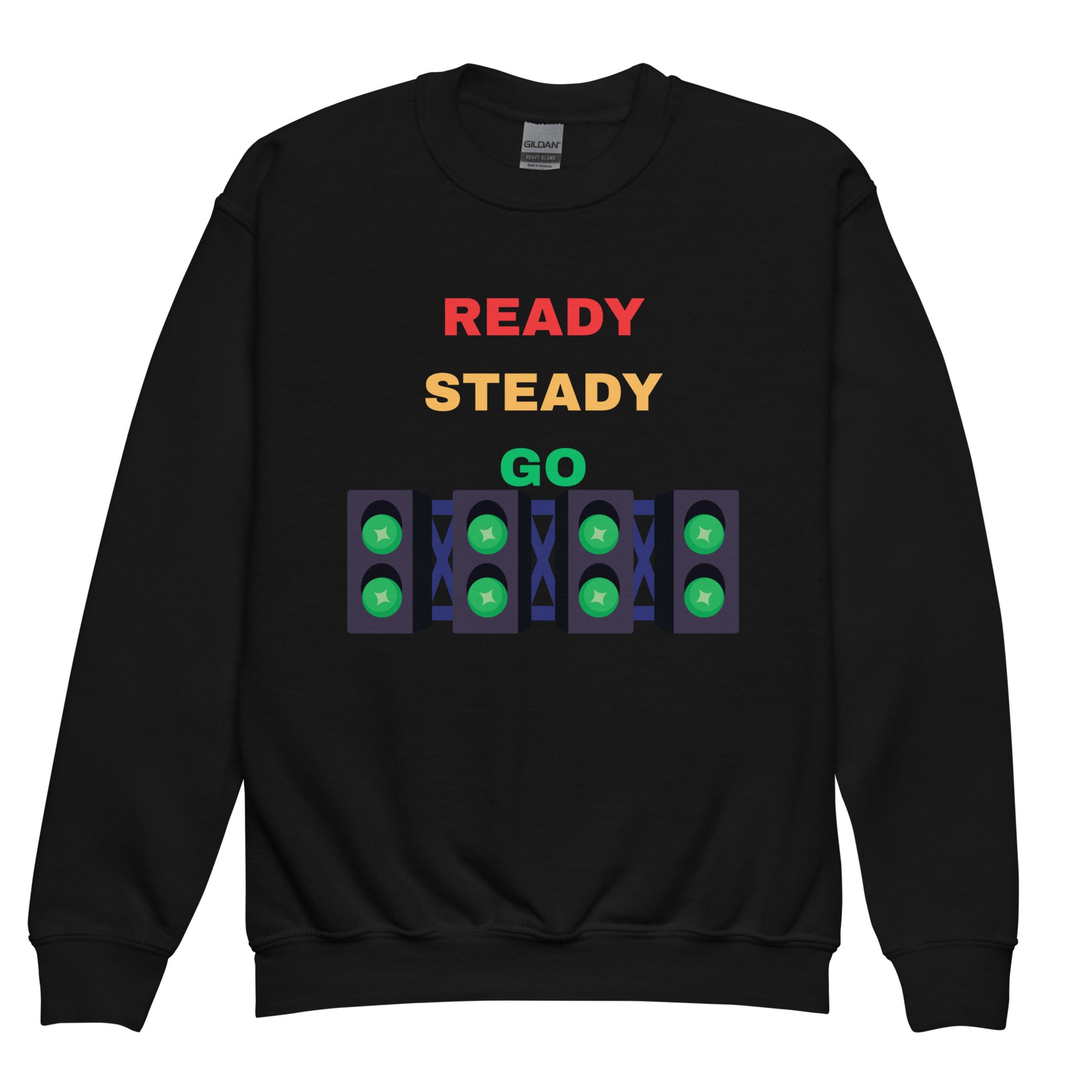 Kids Black Ready Steady Go Sweatshirt