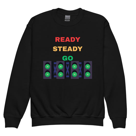 Kids Black Ready Steady Go Sweatshirt
