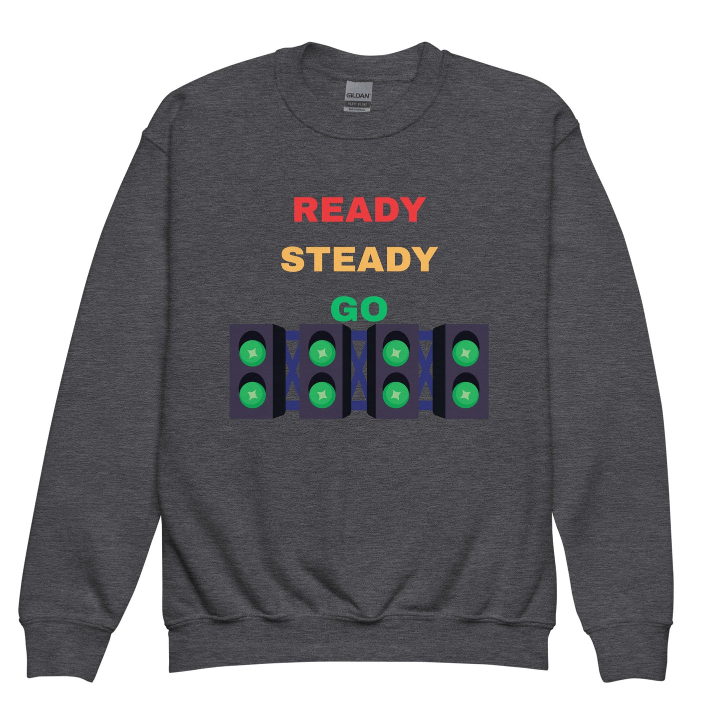 Kids Grey Ready Steady Go Sweat Top