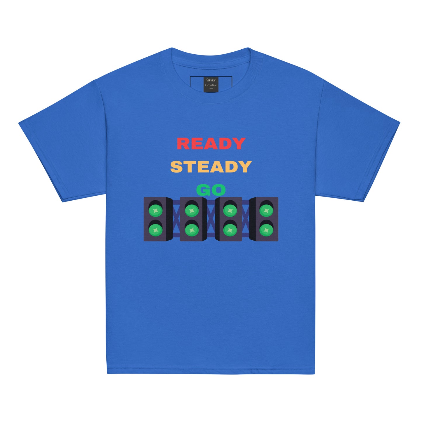 Kids Ready Steady Go Blue Tee