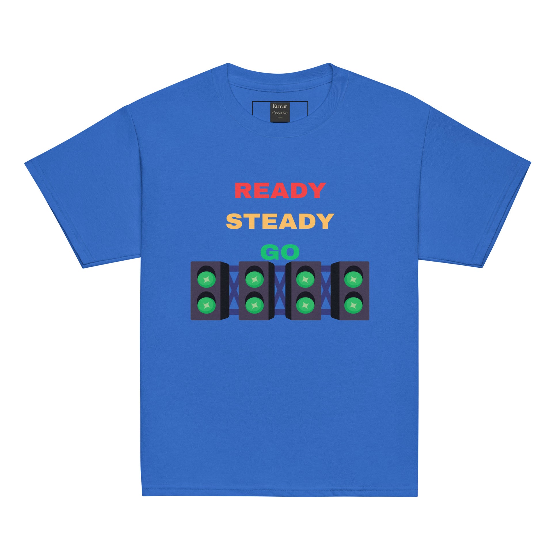 Kids Ready Steady Go Blue Tee