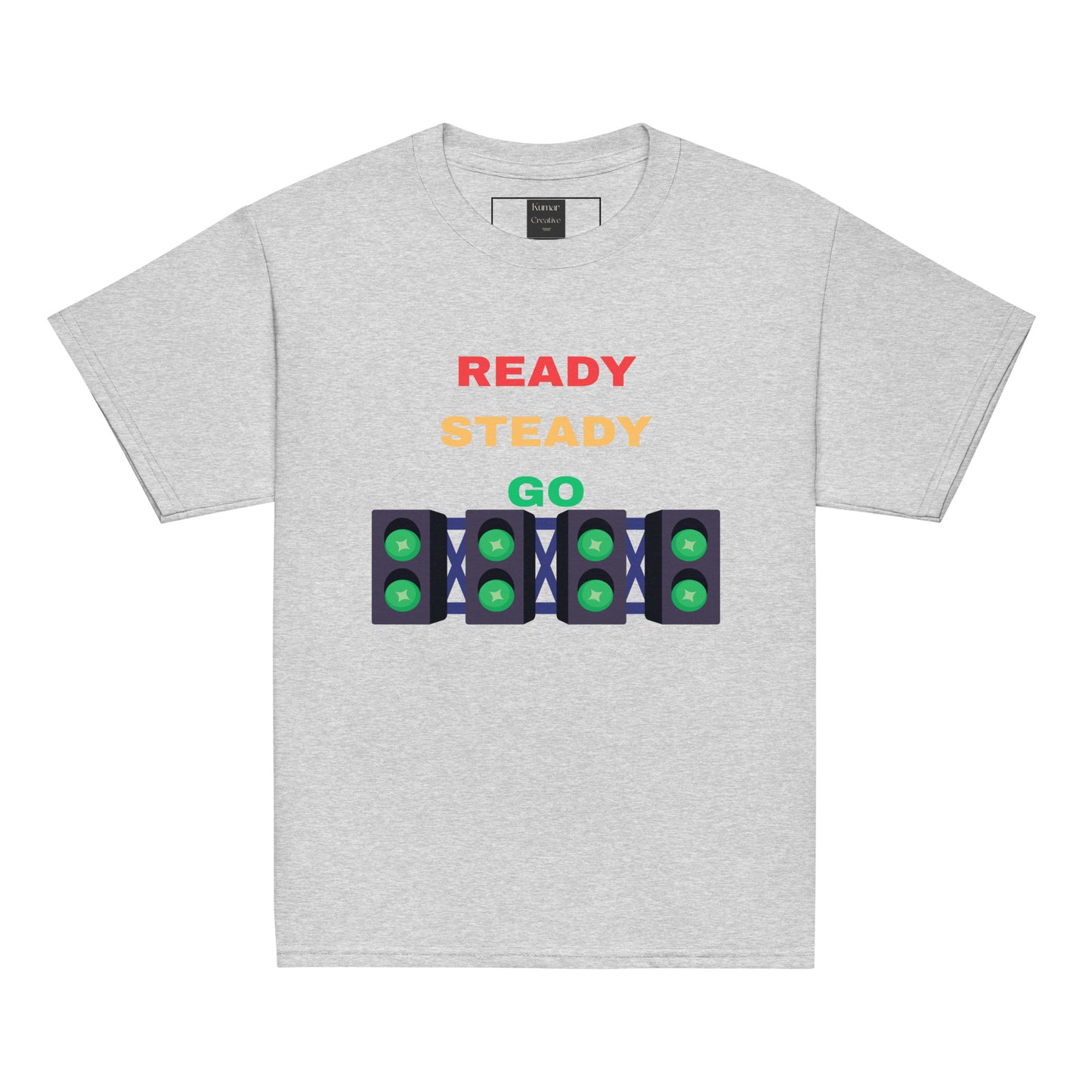 Kids Grey Ready Steady Go T-Shirt