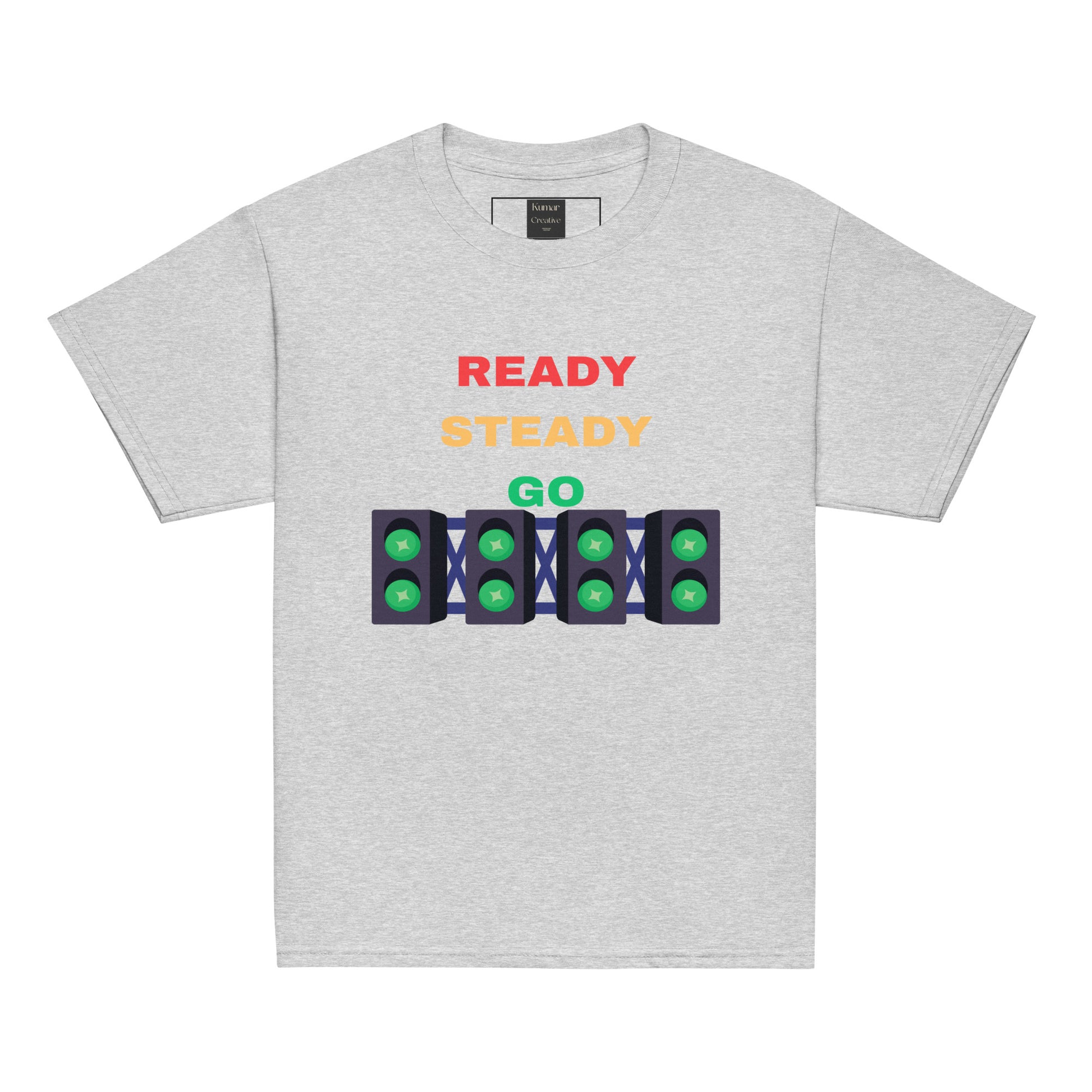 Kids Grey Ready Steady Go T-Shirt