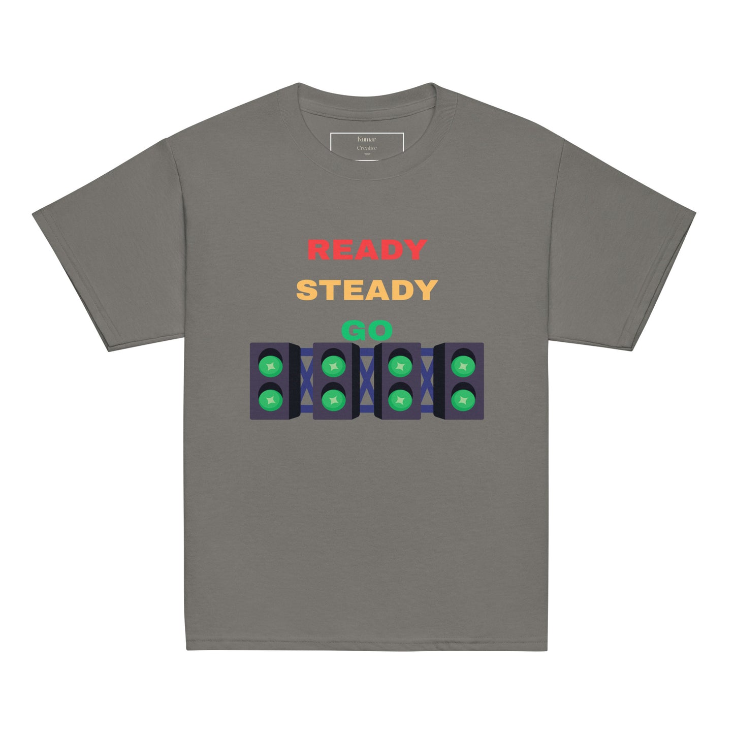 Kids Ready Steady Go Grey T-Shirt