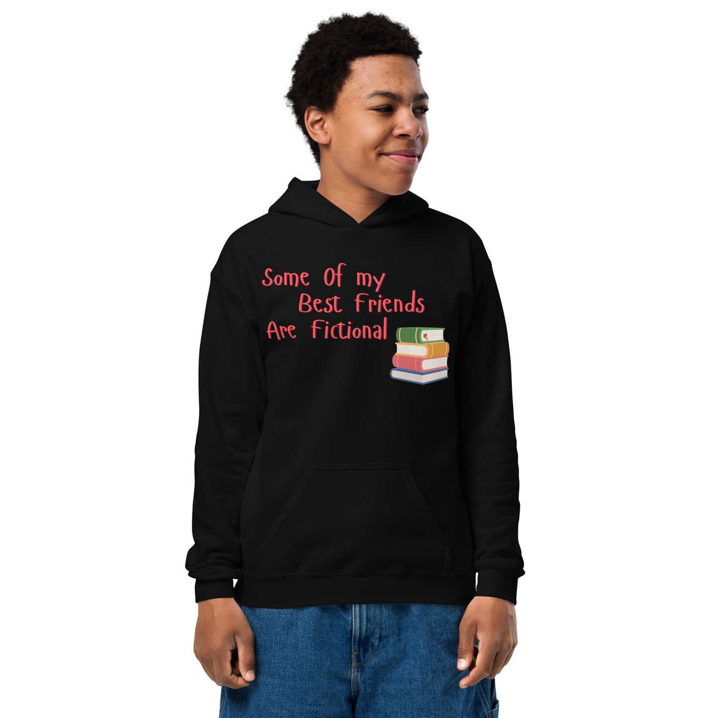 Kids Black Some Of My Best Friends Are Fictional Hoodie
