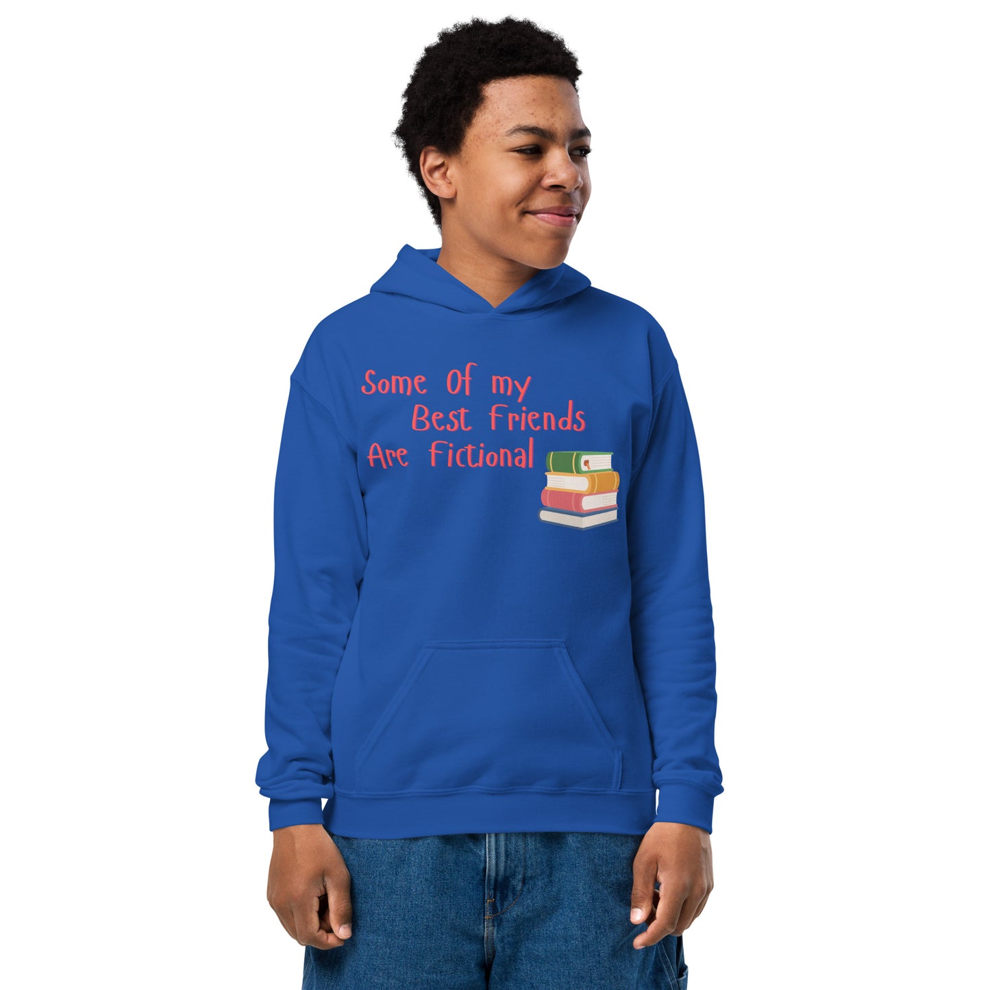 Some Of My Best Friends Are Fictional Kids Blue Hoodie